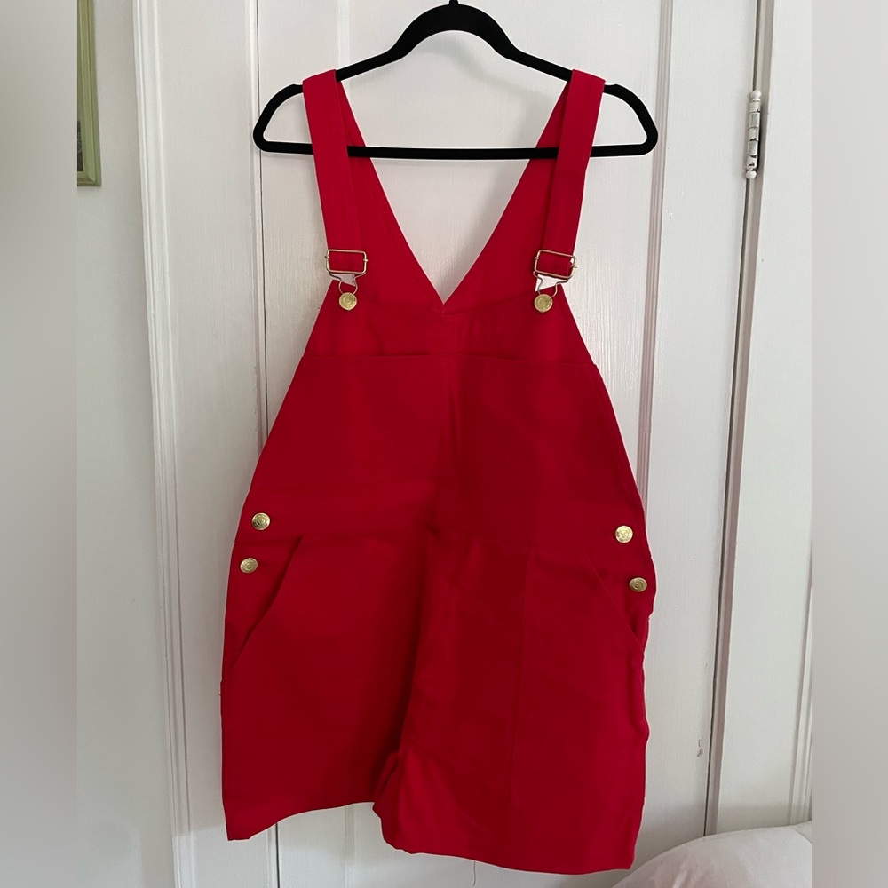 Big Bud Press NWOT Overall Shorts Mustang Red